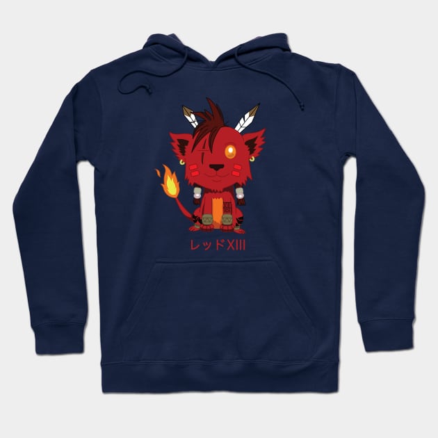 Red XIII chibi Hoodie by Creative Wiz